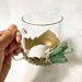 Crystal Glass Coffee/Tea/Juice Mugs with Gold Plated Green Agate/Quartz Semi-pre