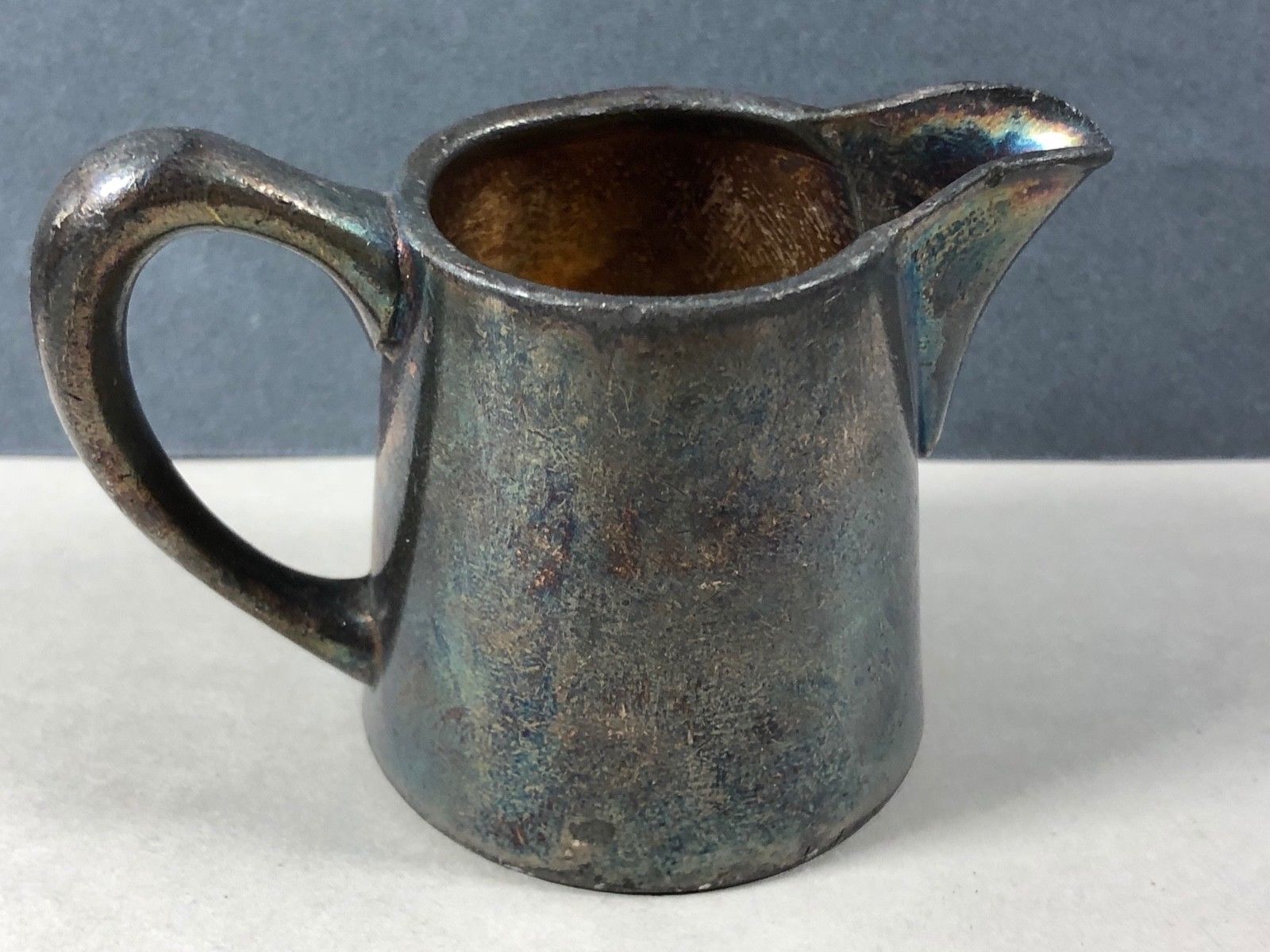 VTG 1922 HOMAN MFG CO. QUADRUPLE SILVER PLATE SMALL CREAMER PITCHER