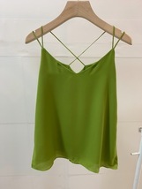Women Sleeveless V Neck Chiffon Tops Summer Chiffon Tanks Wedding Chiffon Tanks  image 12