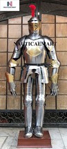NauticalMart Spanish Armor Full Suit of Armour Etched One Size Fit All Silver