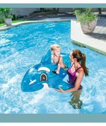 New 62 x 37 Transparent Inflatable Whale Rider Swim Pool Toy Raft Beach ... - $14.22