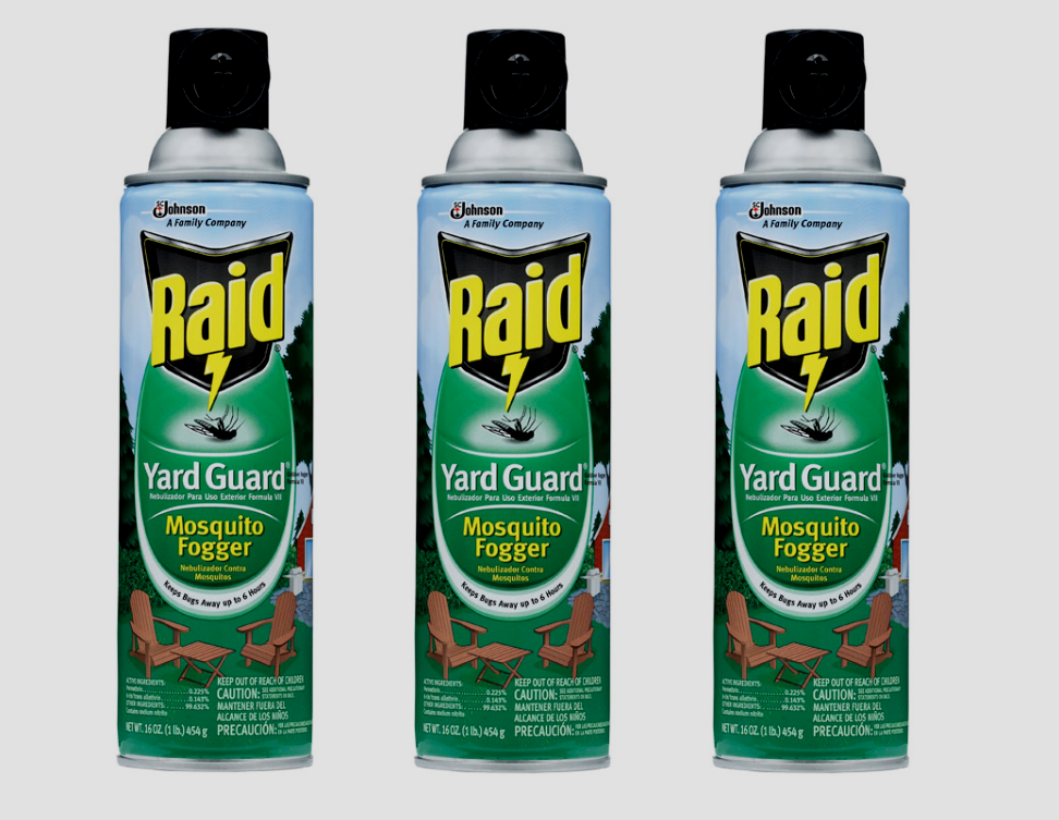 3 Raid YARD GUARD Insecticide MOSQUITO FOGGER Flies Ants Gnats 16 oz