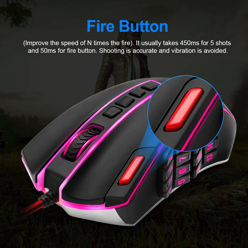Redragon LEGEND M990 USB wired RGB Gaming Mouse 24000DPI 24buttons ...