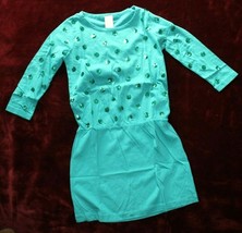 ❤️ J.CREW Sparkle Dots Retro Jade Green Cotton Tunic Dress Girls 14 NEW!... - $27.54