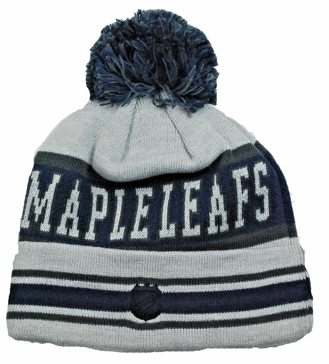 Toronto Maple Leafs New Era Gray Jake NHL Team LogoPom Knit Hockey Hat Beanie HockeyNHL Toronto Maple Leafs New Era Gray Jake NHL Team LogoPom Knit Hockey Hat Beanie HockeyNHL