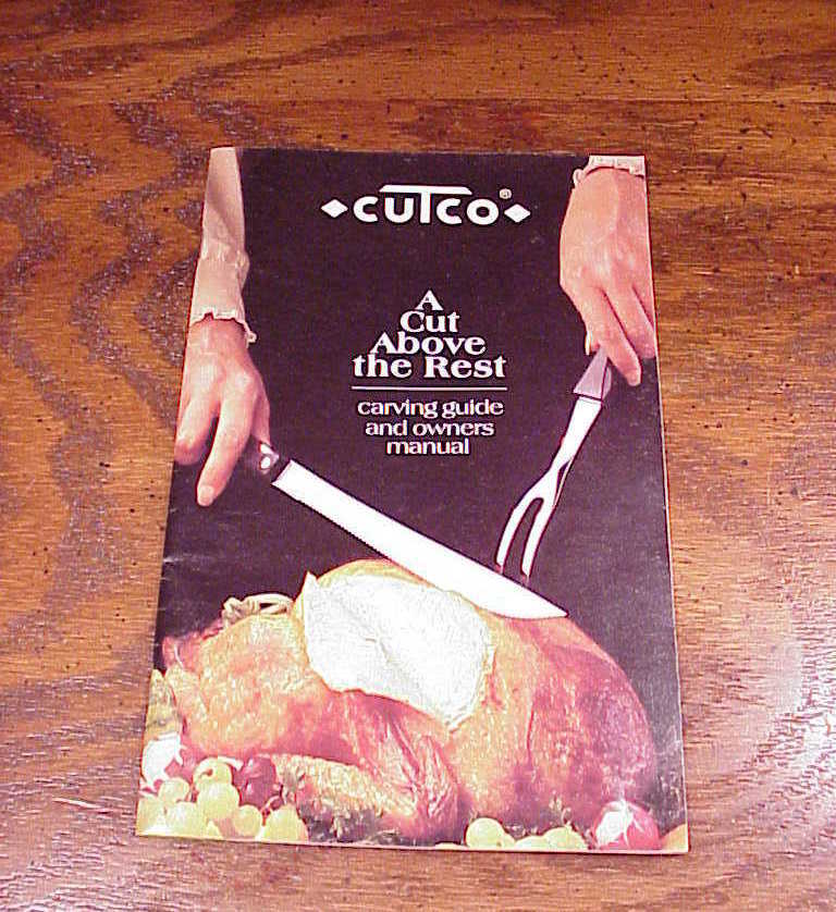 Cutco Carving Guide and Owner's Manual Booklet, 39 pages Kitchen