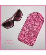 Cowgirls Sunglasses Case Hot Pink Bandana Black Padded Sleeve Western Wo... - $10.00
