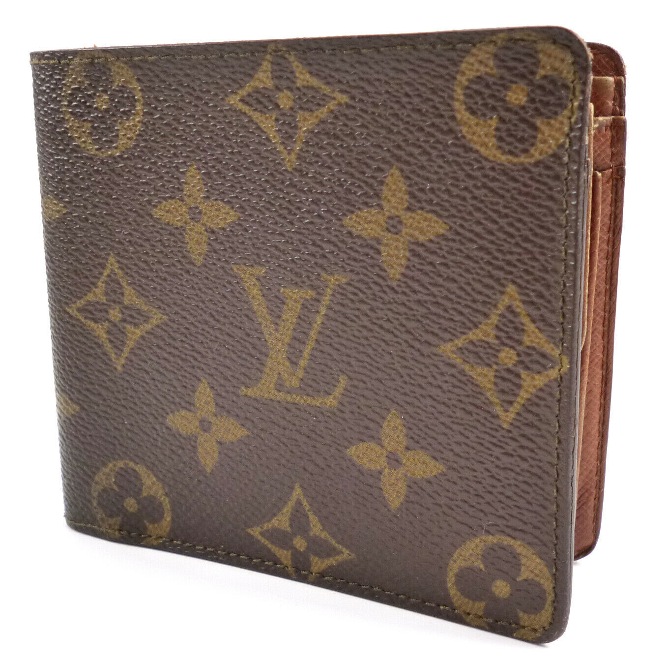 Louis Vuitton Authentic Vintage Wallet Monogram Canvas Leather Slim Men ...