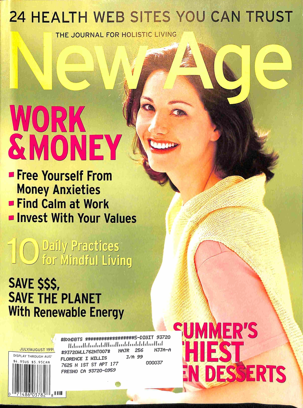 New Age, July 1999 Magazine Back Issues