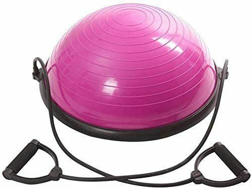 21 Balance Trainer Stability Ball Pilates Yoga Core Resistance Bands Pink