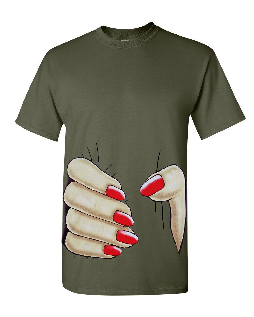 Giant Squeezing Hand Funny T-Shirt Grabbing Hand Tee Shirt - T-Shirts ...