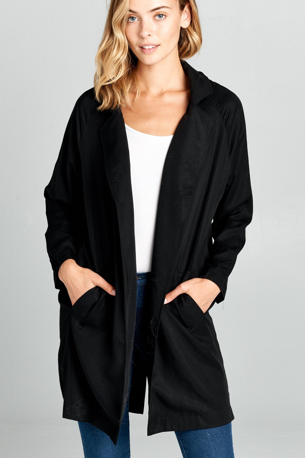 OVERSIZED JACKET WITH FRONT POCKETS Coats, Jackets & Vests