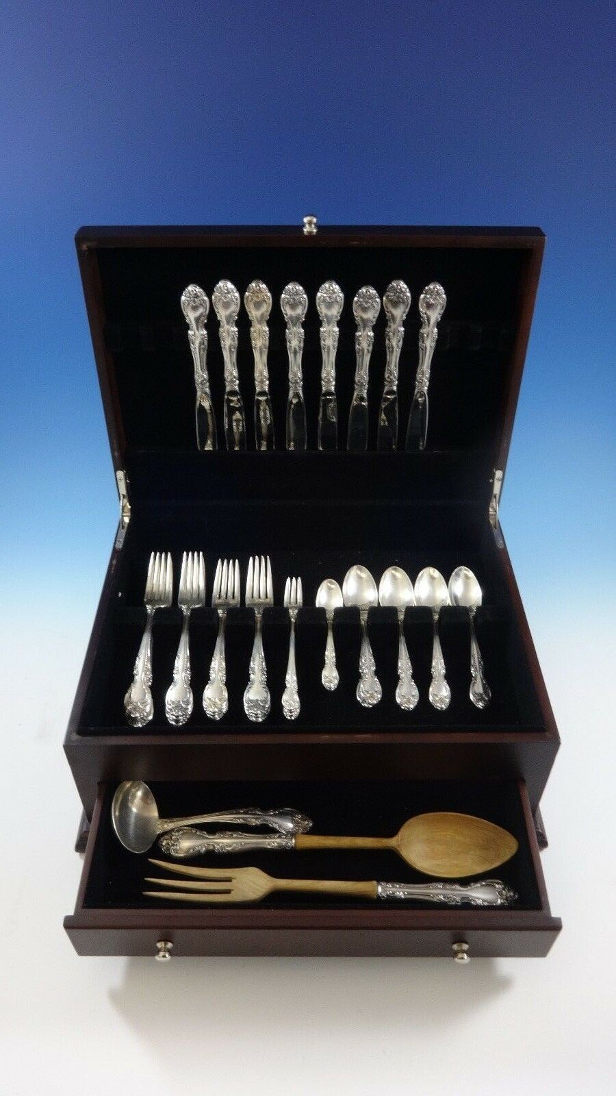 Primary image for Melrose by Gorham Sterling Silver Flatware Set For 8 Service 51 Pieces