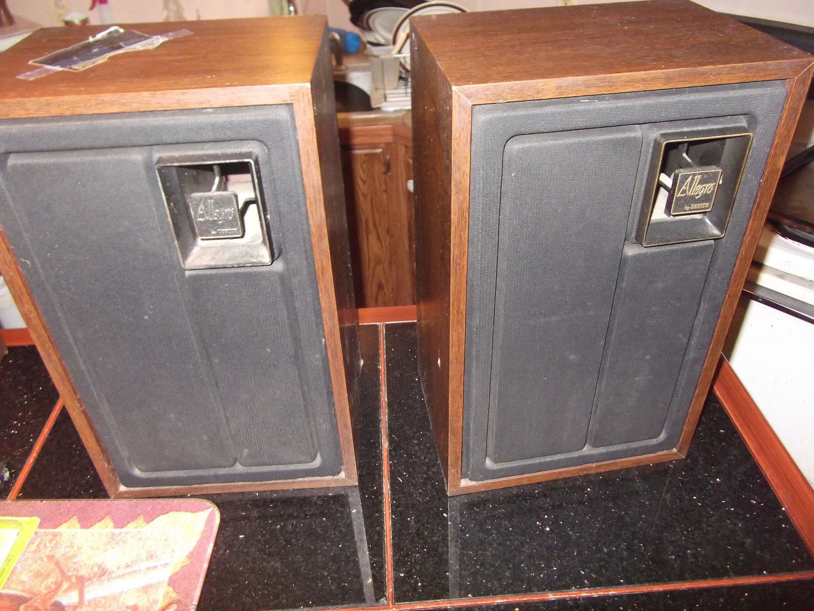 SET OF 2 VINTAGE Zenith Allegro 1000 Speakers.TESTED GOOD Vintage
