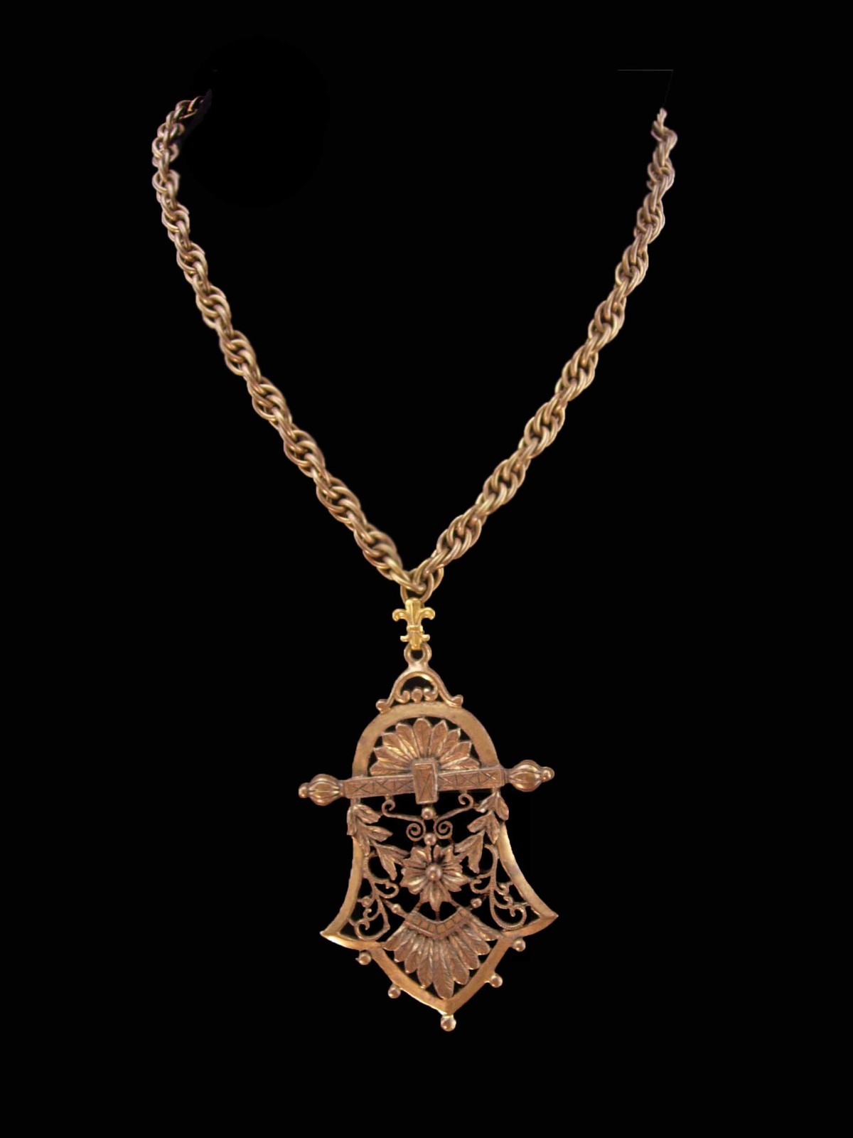 Primary image for Vintage medieval necklace - large Renaissance necklace - Vintage Goddess jewelry
