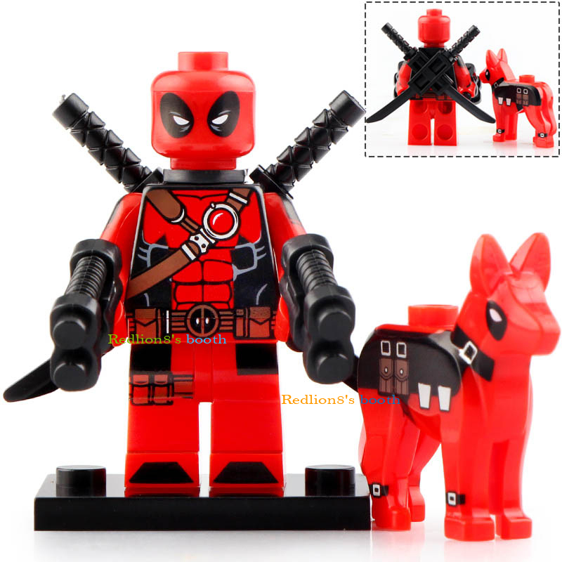 Deadpool with Dog DC Super Heroes Lego Minifigures Compatible Toys