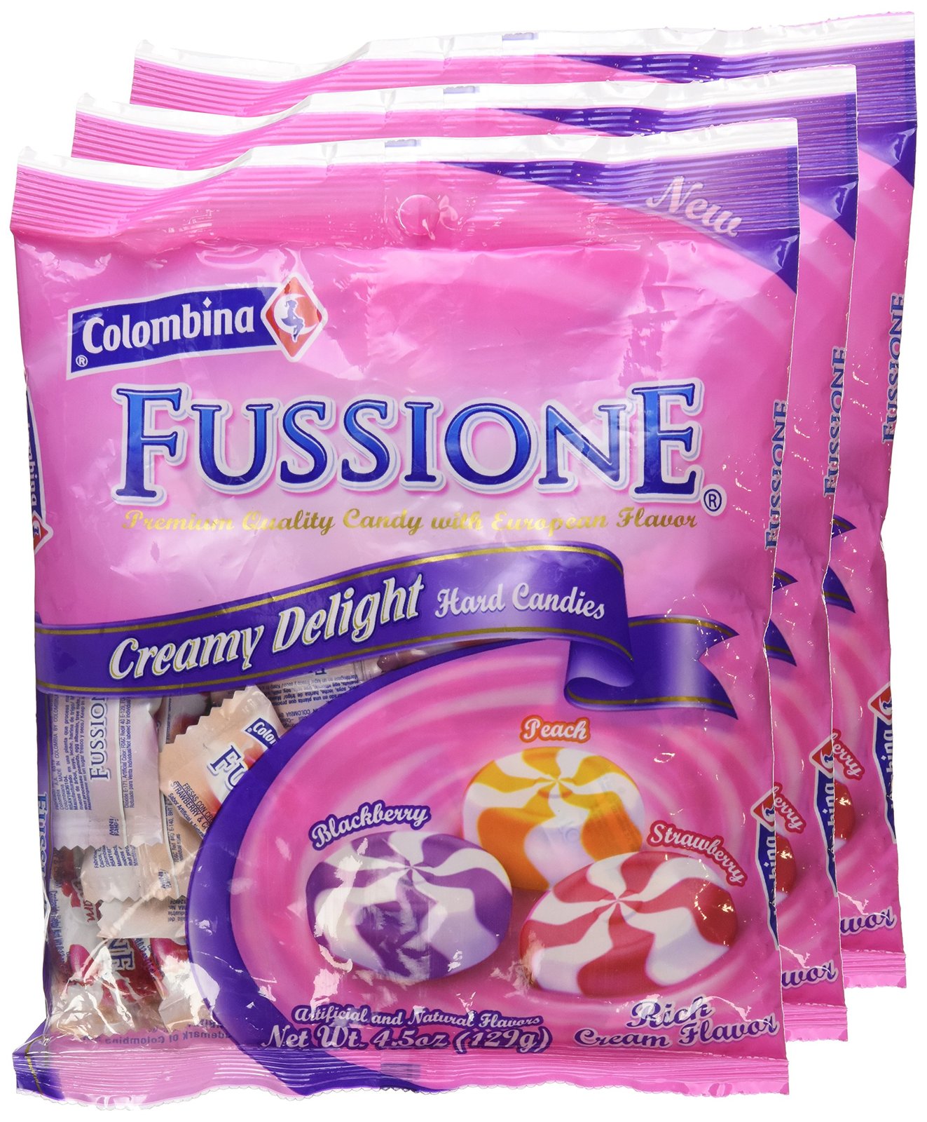 Colombina Fussione Creamy Delight Hard Candy Rich Cream Flavors