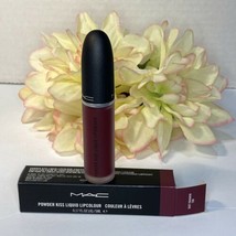 MAC Powder Kiss Liquid Lipcolour BURNING LOVE 983 - New In Box Full Size... - $18.76