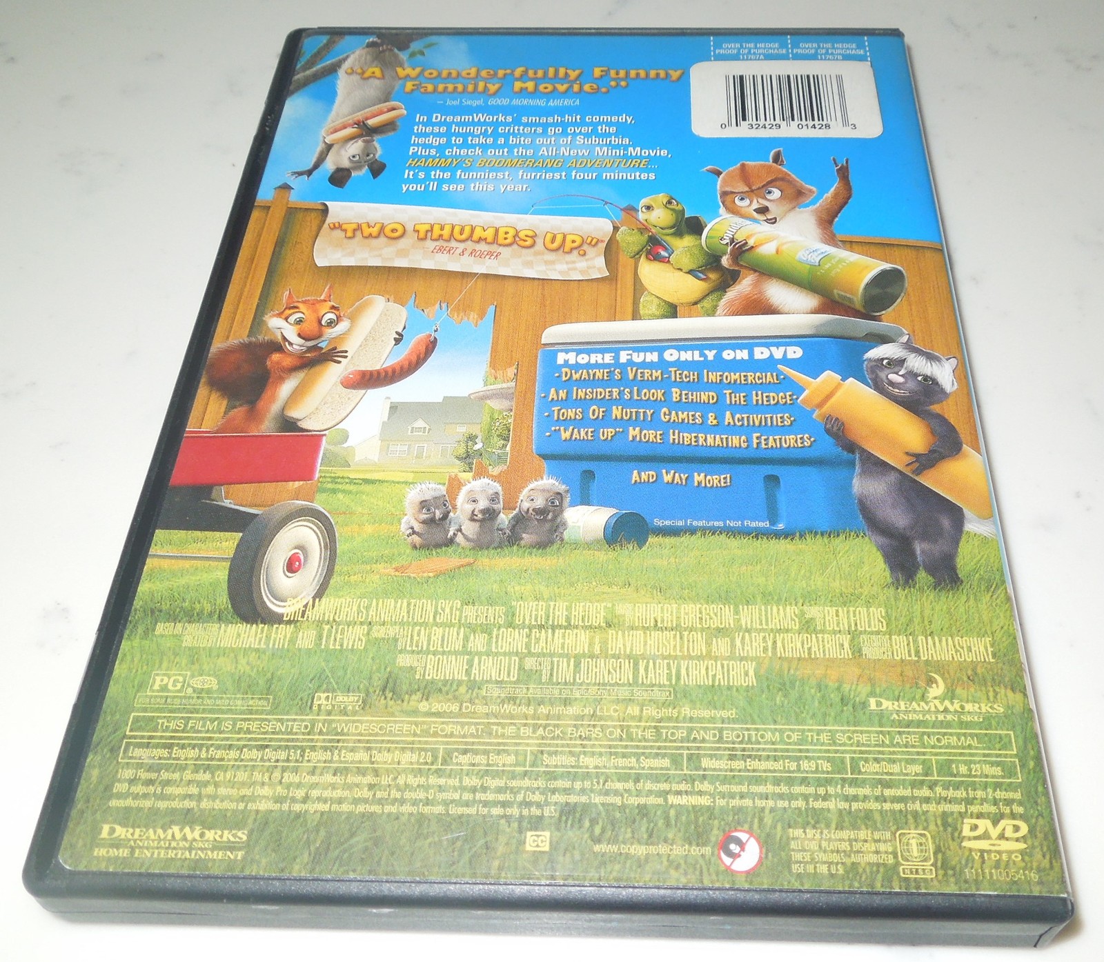 OVER THE HEDGE (DVD, 2006, Widescreen) DreamWorks Comedy Animation ...