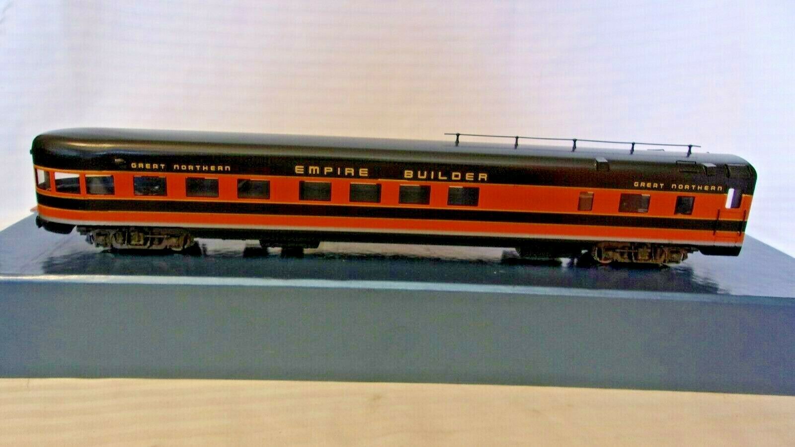 HO Scale Brass Great Northern Empire Builder Observation Car Painted Lighted Passenger Cars