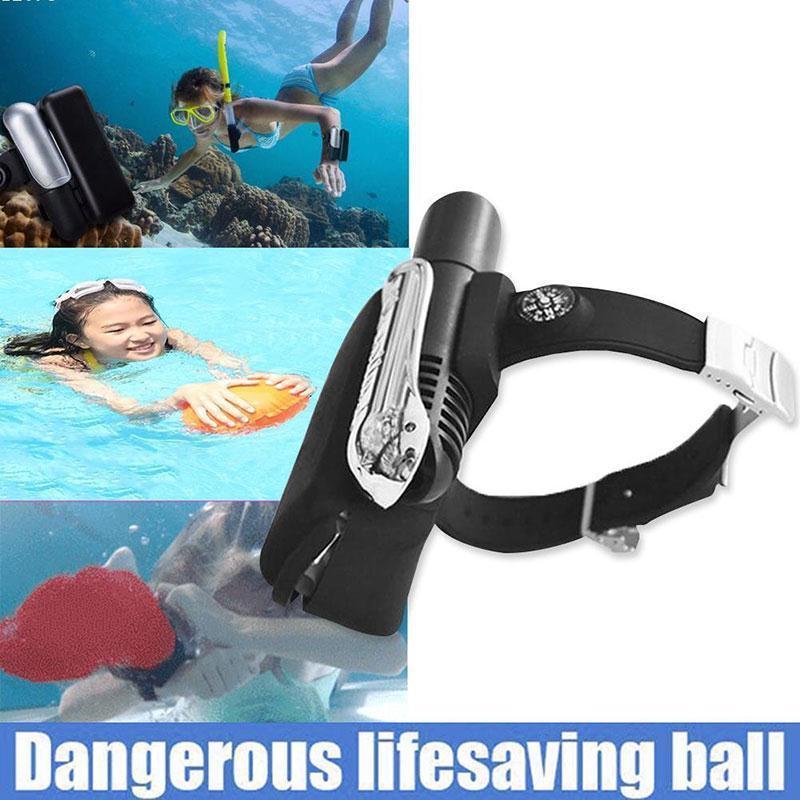 NEW Inflatable Float Air Bag Swimming Self Rescue Ring Survival Wrist ...