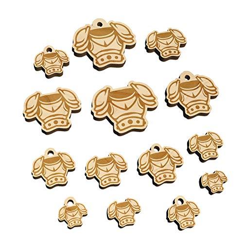 Fantasy Medieval Plate Armor Mini Wood Shape Charms Jewelry DIY Craft - 16mm (22