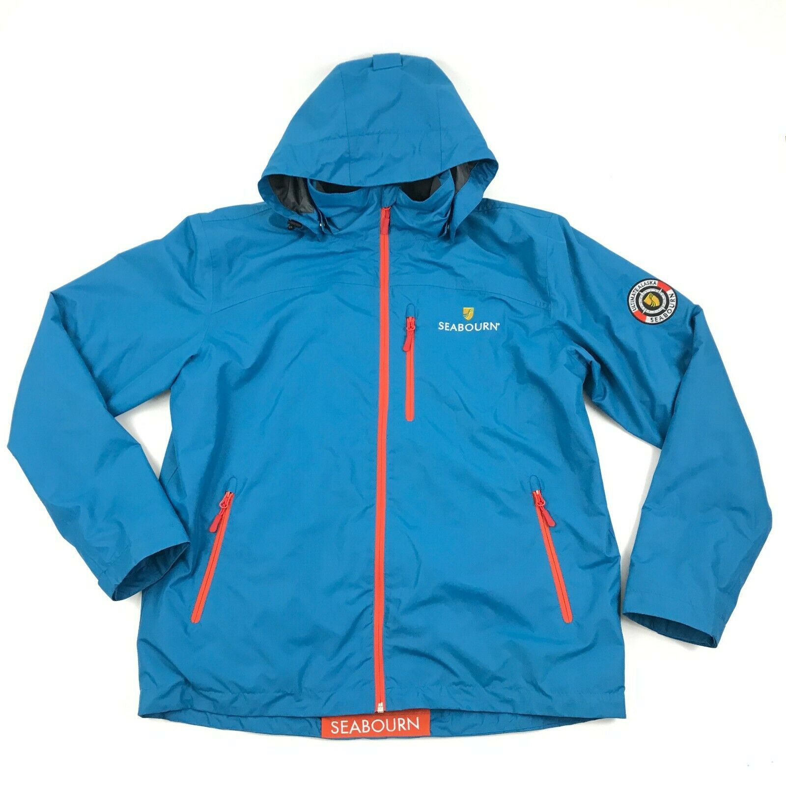 Antarctica Seabourn Jacket Blue Hooded Parka Fleece Lined Soft Shell ...