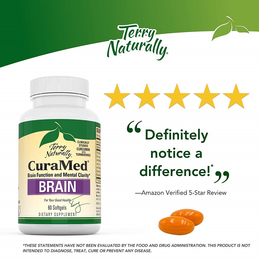 Terry Naturally Curamed Brain 60 Softgels Supports Brain Health