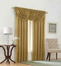 Regal Home Emerald Crepe Gold 2-PC 108 x 95 Interlined Back-Tab Drapery Panels - $78.00