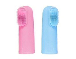 Pet Dental Care Finger Toothbrushes Soft Bristle Dog Oral Health Pink or Blue  - $9.79+