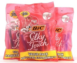 3 Bags Bic Silky Touch Value Pack 18 Count Multicolor 2 Blade Razors