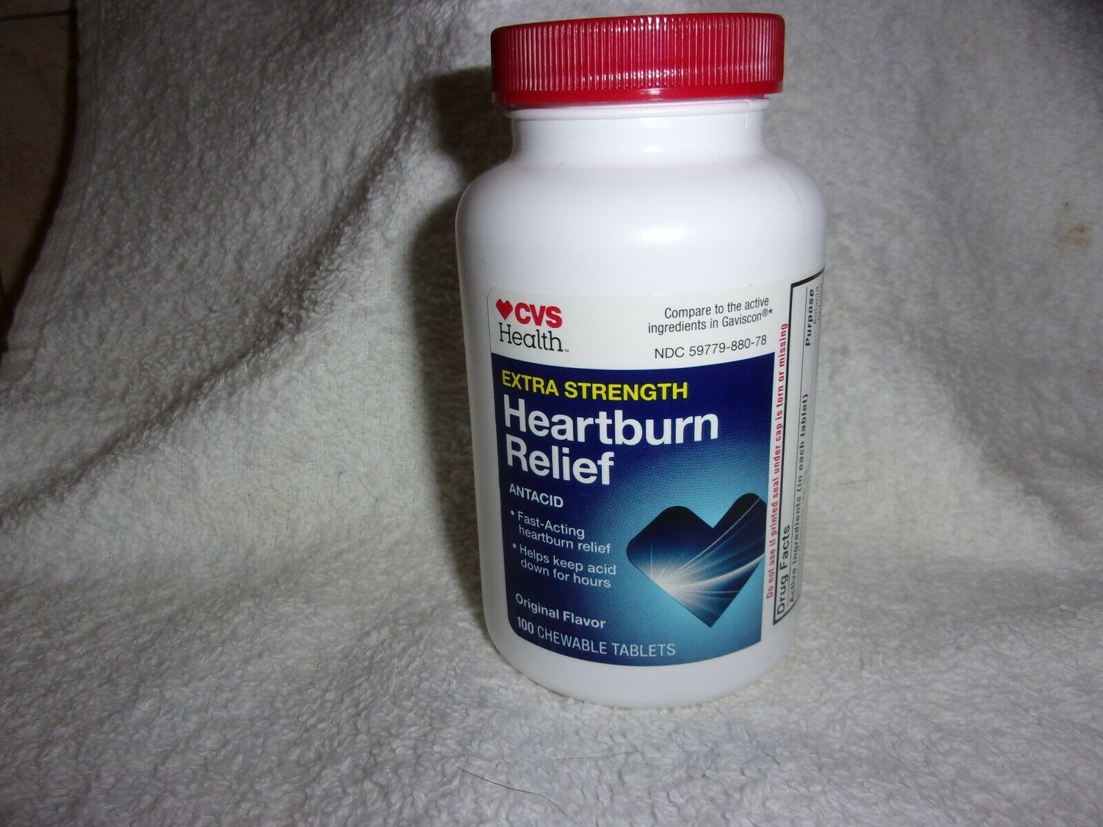 CVS Health Heartburn Relief Antacid Extra Strength Chewable Tablets