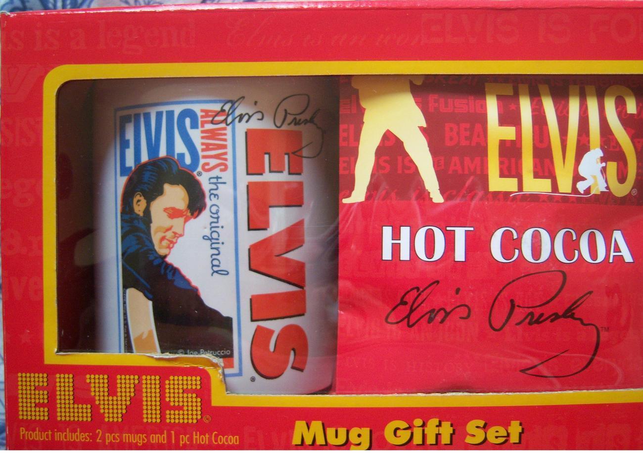 Elvis Presley Mug Gift Set New In Box Cups Cocoa Collectible *SALE