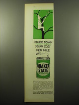 1950 Quaker State Motor Oil Ad - Prune down your cost per mile - $14.99
