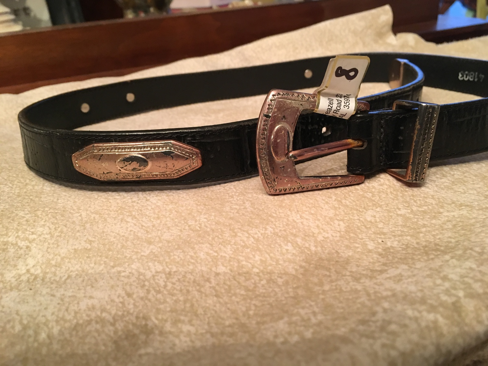 Brighton Women’s Black Leather Belt Serial # L 41803 Year 1990 - Belts