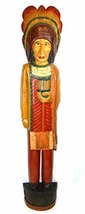 5 Foot Tall Giant Hand Carved Wooden Cigar Indian Statue Sculpture Carving Chief - $287.05
