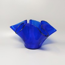 1970s Blue Vase &quot;Fazzoletto&quot; by Dogi in Murano Glass. Made in Italy - $480.00