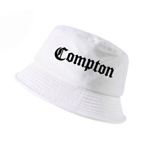 new COMPTON print bucket hat Hip Hop fisherman hat Flat fashion   Hat For Unisex - $40.02