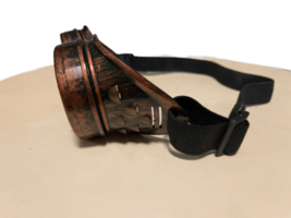Antique Black Bon Ton Hat Band Elastic Patent & Pilot Airplane Style Goggles image 5