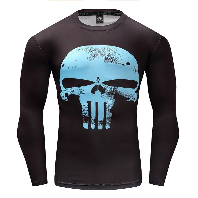 The Punisher Fitness Workout Gym Compression Fitted T-Shirt - T-Shirts