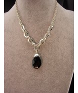 White house black market elegant necklace - Silver and black theme - Bla... - $65.00