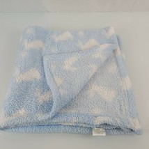 Blankets &amp; Beyond Blue White Plush Fleece Baby Blanket Bunny Rabbit Dand... - $49.49