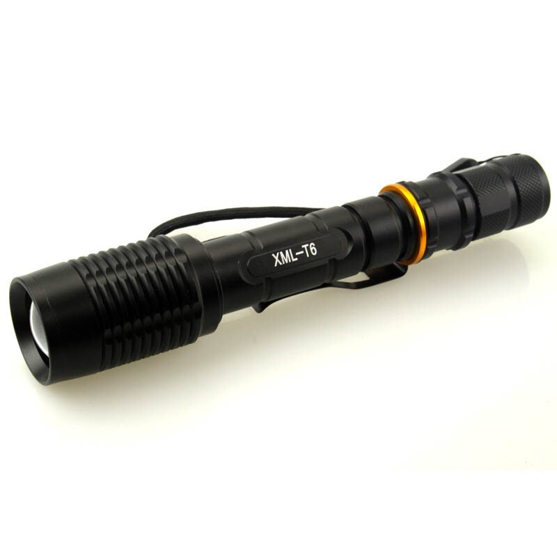 2000 lumen Led torch light 18650 battery Cree XM-L flashlight T6 XML Zoomable po