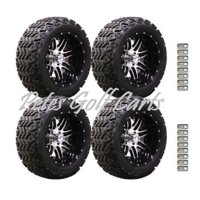 14" Golf Cart Wheels and Tire Combo 23x10x14 Golf Car Wheels & Tires