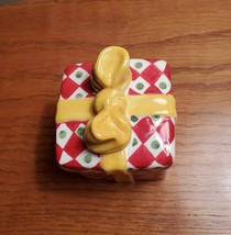 Gift-shaped Christmas Sugar Jar / Box by Christopher Radko Christmas Package image 5