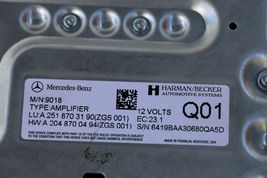09-12 Mercedes W251 X164 W164 Amp Amplifier Harman Becker 251-870-31-90 M/N 9018 image 5