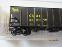 Micro-Trains # 10800441 CSX/EX-CHESSIE 100 Ton 3-Bay open Hopper w/Load. N-Scale image 2