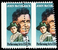 2090, MNH 20¢ Misperforated Freak Error Pair of Stamps - Stuart Katz - $24.95