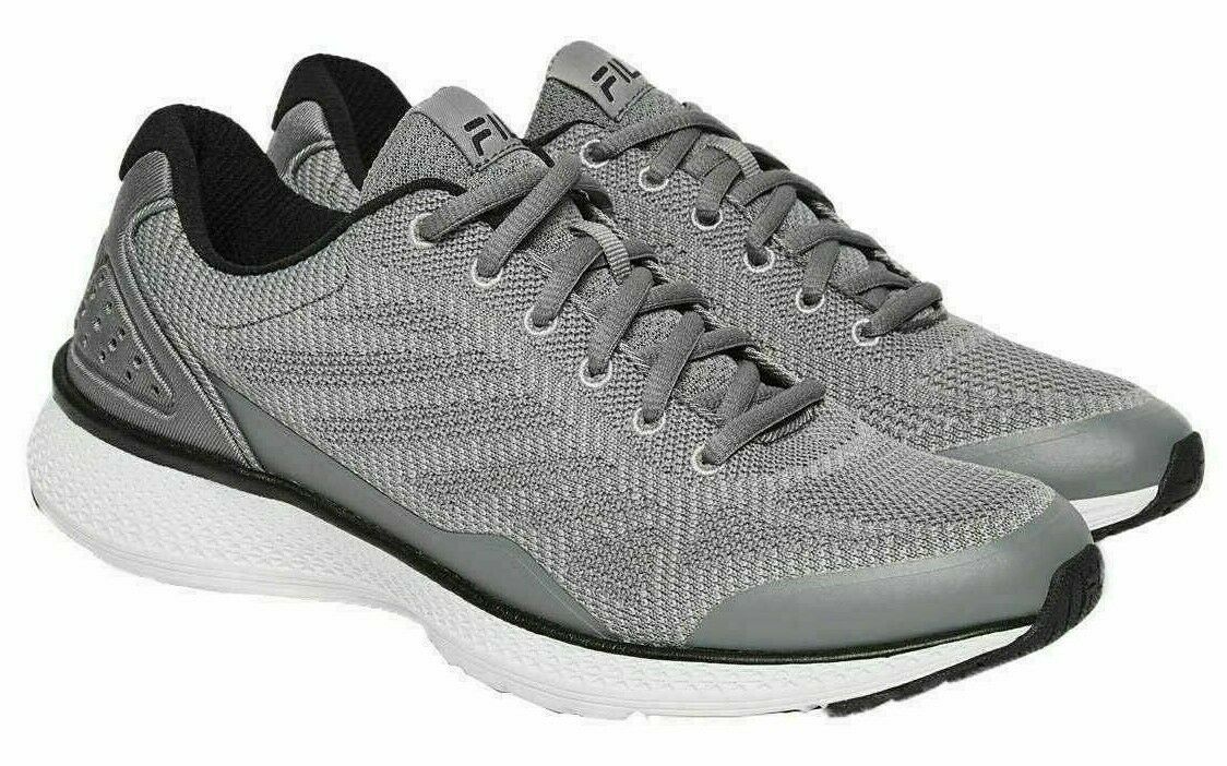 fila men's headway 6 gray/red/black trail running shoe