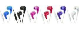 Jvc Gumy Plus In-Ear Earbud Headphones With Microphone HA-FX65M Asst. Colors New - $9.99